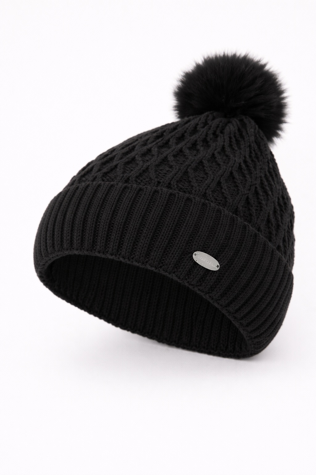 BERRETTO A MAGLIA CON POM-PON