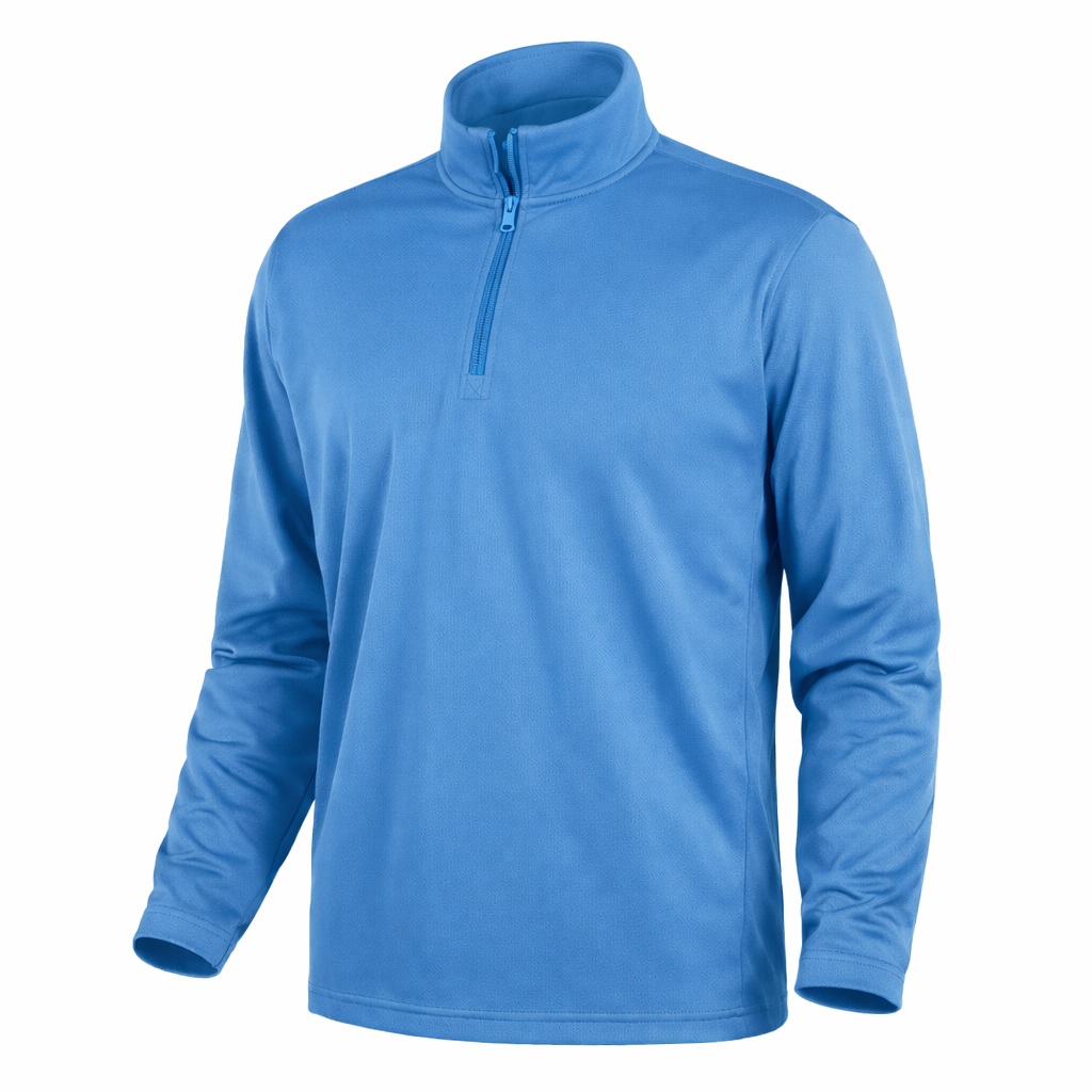 MAGLIA IN INTERLOCK CON MEZZA ZIP