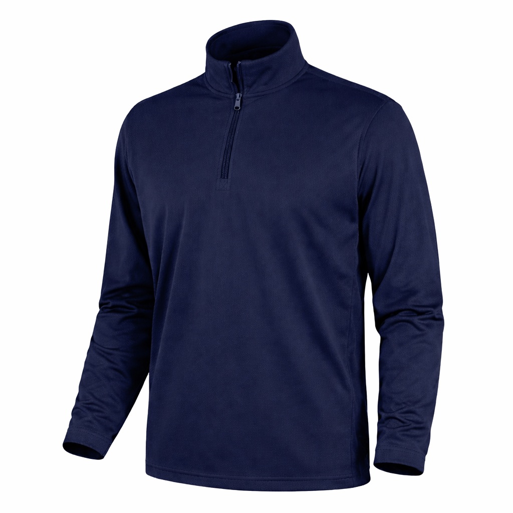 MAGLIA IN INTERLOCK CON MEZZA ZIP - immagine 5