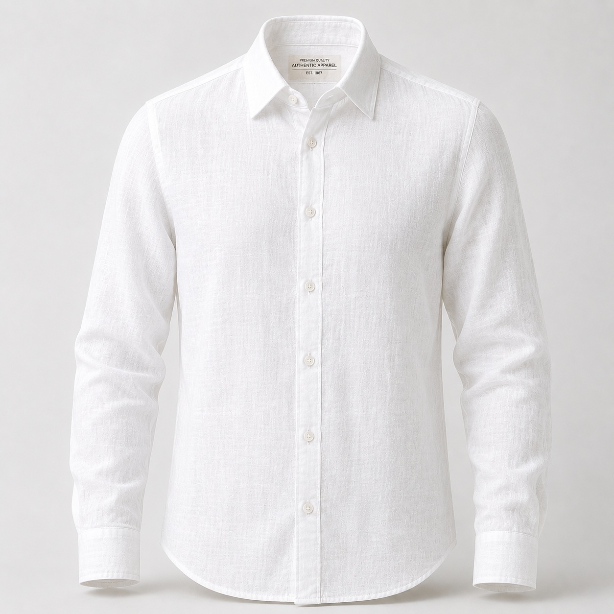 CAMICIA A RIGHE MISTO LINO