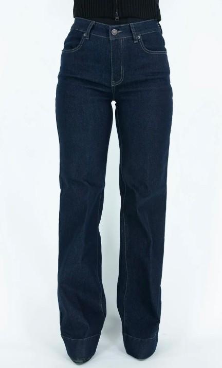 PANTALONE FLARED IN DENIM ELASTICIZZATO - immagine 2