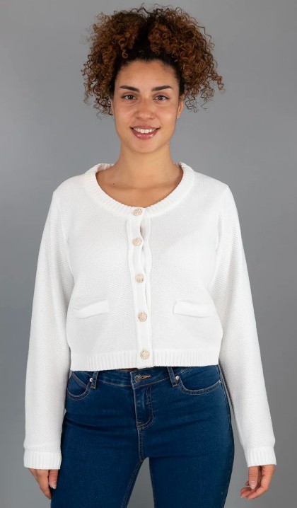MAGLIA IN FILATO CINIGLIA CON BOTTONI