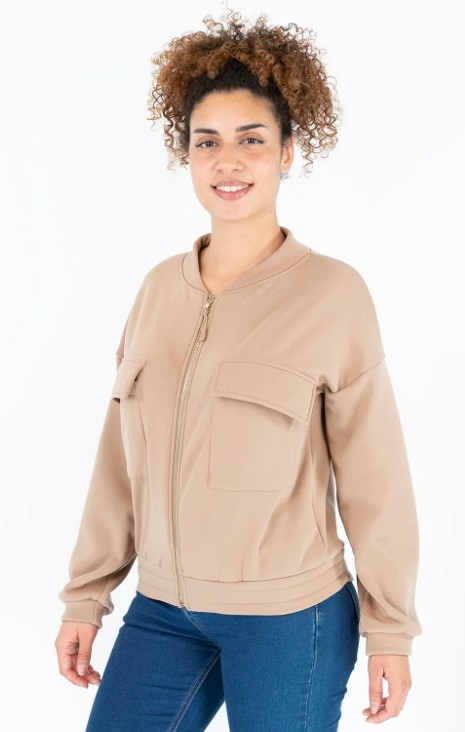 GIACCA BOMBER CON TASCHE FRONTALI